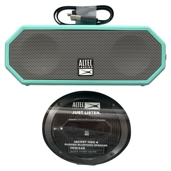 Altec Lansing Jacket H2O Bluetooth Speaker, Mint Green 7.8"x4.3"x3.2" - Picture 1 of 7